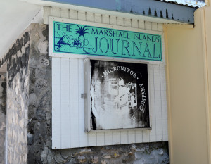 The Marshall Islands Journal and Micronitor logos. Photo: Karen Earnshaw