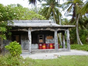 A Wotje Japanese operations building being used as gas station. Photo: Fiona Calladine