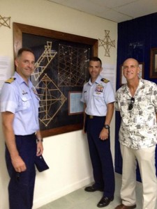 Officers from the visiting Coast Guard vessel Rush and US Ambassador Tom Armbruster at the Alele Museum. Photo: Alele Museum