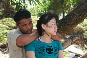 High school seniors Ting Yu Lin and James Bing III star in Morning Comes So Soon. 