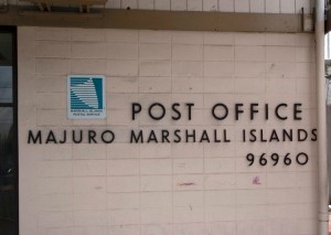 Majuro's main post office in Uliga opposite RRE Hotel.