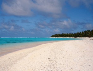A white sand beach on Mejit. Photo: Tamara Greenstone Alefaio