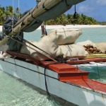 A copra canoe on Ailuk Atoll.