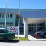 The front entrance to Majuro Hospital in Delap, next to the Capital Building.