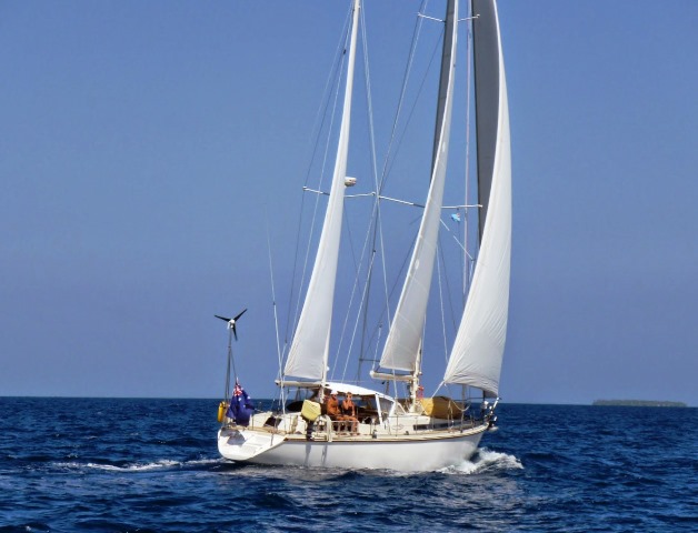 Mike and Jennifer Gough cruised the Marshall Islands on their yacht Mahili. Photo: Unknown