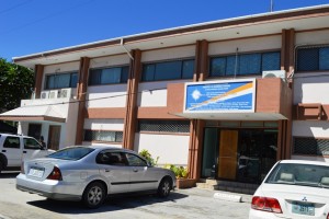 Radio V7AB is housed in the Ministry of Internal Affairs building. Photo: Karen Earnshaw