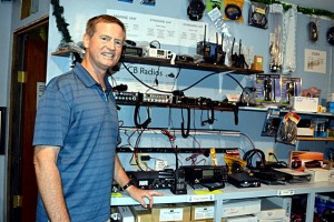 David Utter, owner of Island Radio, the best supplier of all things to do with radios on Majuro. Photo: Karen Earnshaw