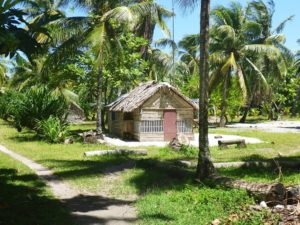 A traditional house on Maloelap. Photo: Lanny and Ginger on SwiftSure.