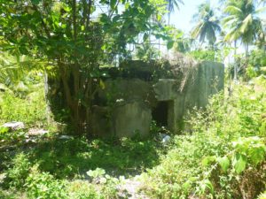 A remnant from World War II on Wotje. Photo: Lanny and Ginger on SwiftSure