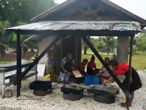 A simple cookhouse on Wotje. Photo: Lanny and Ginger on SwiftSure
