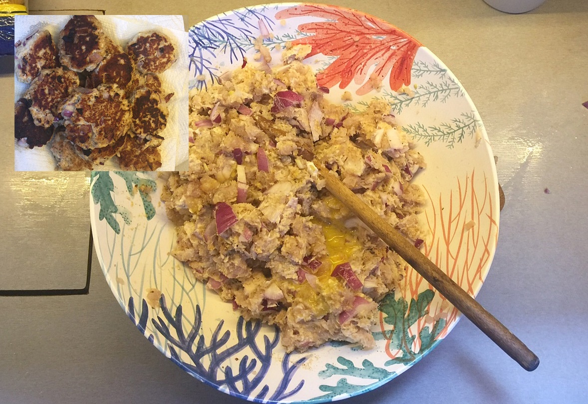 Marlin burgers from Karen's Kitchen. Photo: Karen Earnshaw