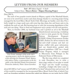 The mooring project story in the August 2008 SSCA Bulletin.