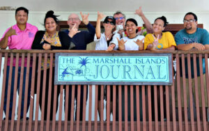 The Marshall Islands Journal team pictured in March, 2020.