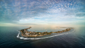 Beautiful aerial shot of Majuro Atoll. Photo: Jamison Logan.