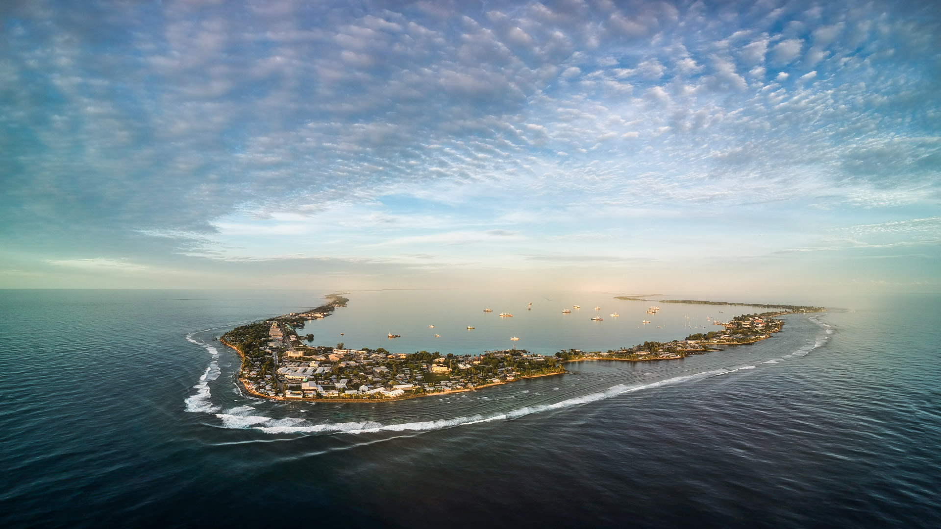 Beautiful aerial shot of Majuro Atoll. Photo: Jamison Logan.