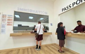 The Passport Office for applicants is in Delap next to ELM Motors. Photo; Giff Johnson.