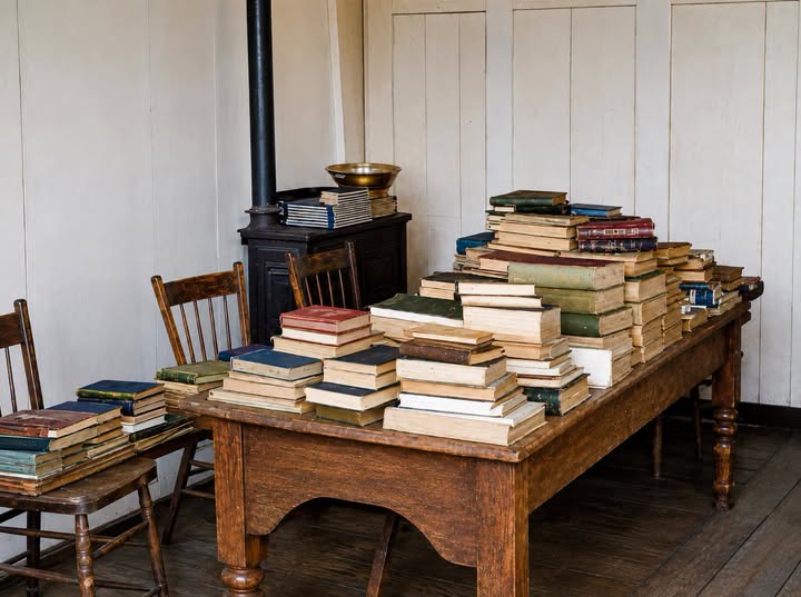 Joachim deBrum's library. Photo: Junior Rena Jr. Facebook archive.