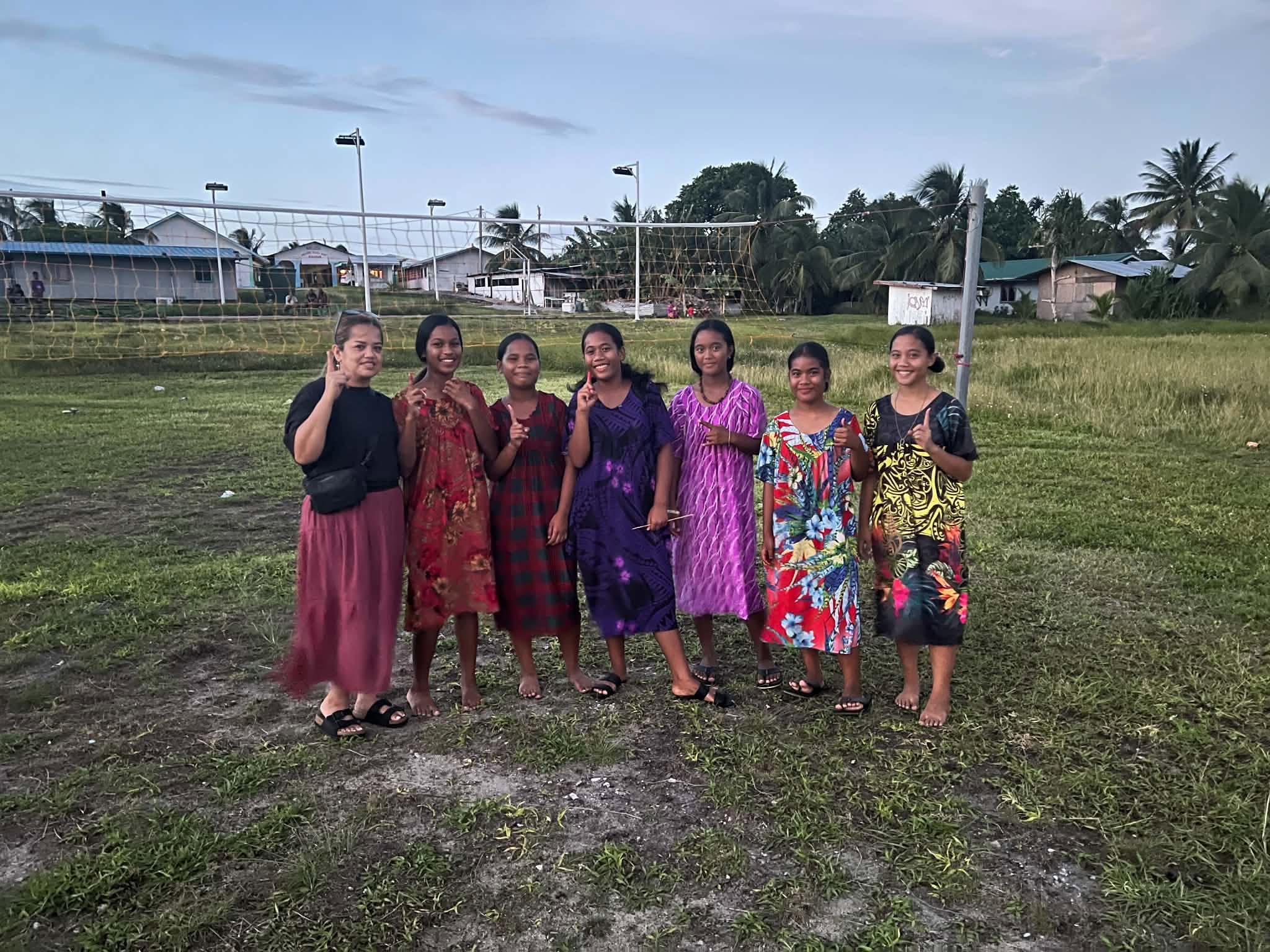 Kili Island, Christmas 2025 — a group photo on the sports field