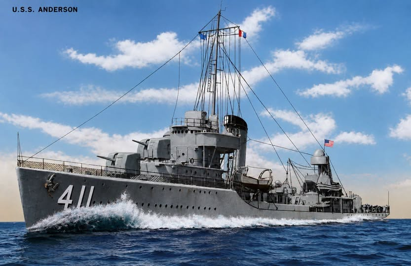 The destroyer USS Anderson before the Bikini atomic tests