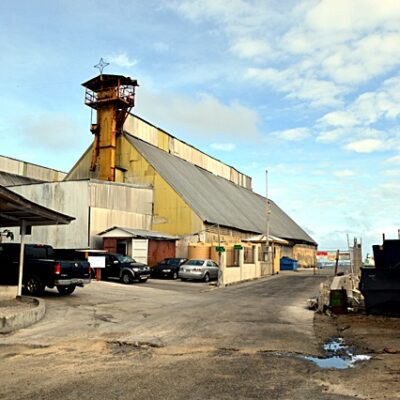 The Tobolar copra processing plant at Delap Dock. Photo Karen Earnshaw