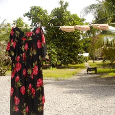 A Guam dress hang -on the line in Mejit. Photo: Tamara Greenstone Alefaio