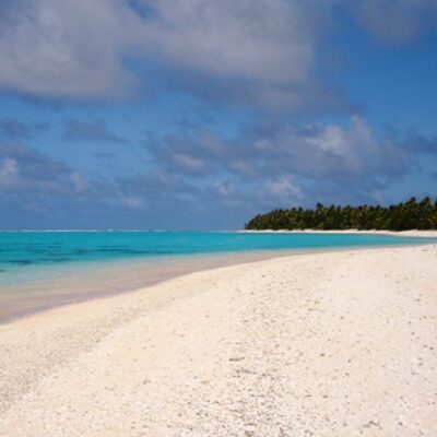 A white sand beach on Mejit. Photo: Tamara Greenstone Alefaio