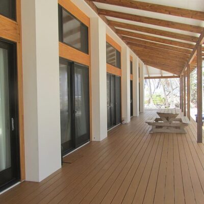 The sweeping verandah at Beran Island at Ailinglaplap. Photo: Chuck Handy