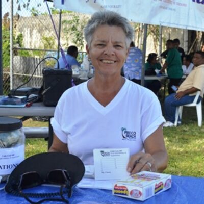 Club Quartermaster Jacqueline and her guy Claude sold tickets to the event