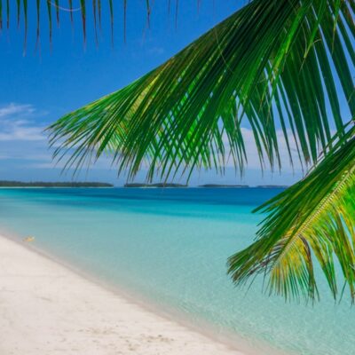 A pristine beach in Arno, just 15 miles away from Majuro. Photo: Jamison Logan.