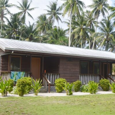 The simple bedrooms at Eneko Island. Photo: Karen Earnshaw
