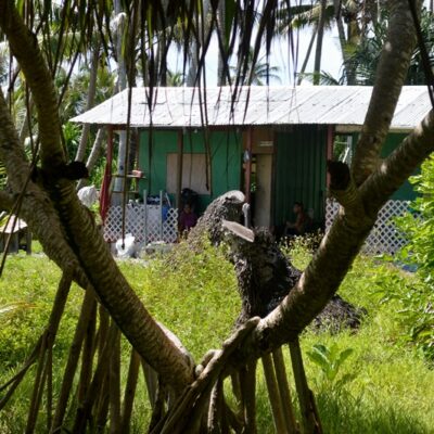 The caretaker's house at RRE's Eneko Island. Photo: Karen Earnshaw