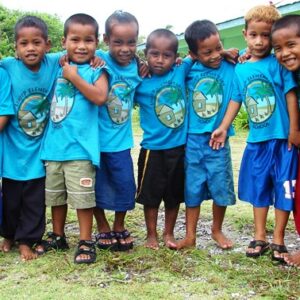 Little lads and ladies at Likiep Elementary. Photo Karen Earnshaw
