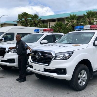 MALGov police vehicles. Photo: Karen Earnshaw.