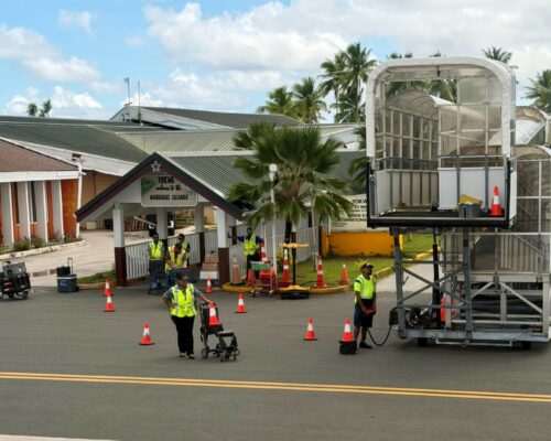 The arrival area at Majuro airport. Photo: Canvasback Missions.