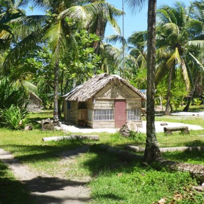 A traditional house on Maloelap. Photo: Lanny and Ginger on SwiftSure.