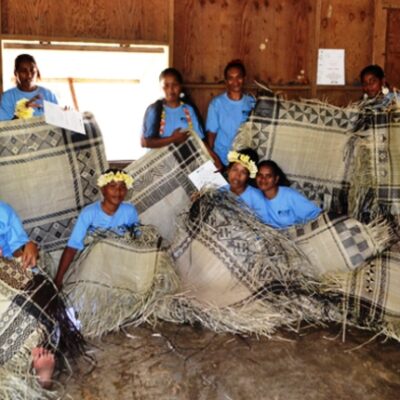 Proud jaki-ed graduates from the USP weaving program. Photo: Tamara Greenstone Alefaio