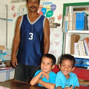 Teacher Daniel Jibke at Likiep Elementary. Photo Karen Earnshaw