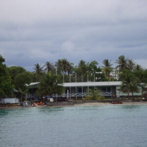 The simple hotel at Likiep. Photo Karen Earnshaw