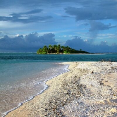A pristine beach scene on Utrik Atoll.
