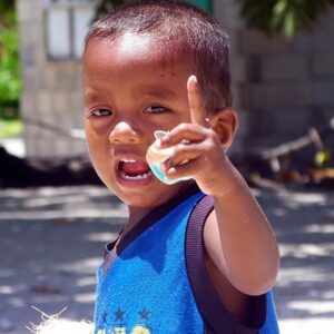 A young boy on Aur Atoll. Photo: David Mancini