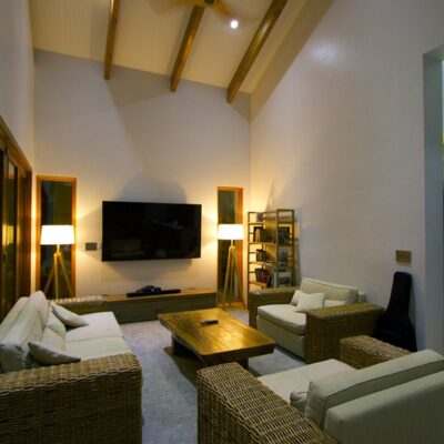 The living room at Beran Island. Photo: Indies Trader