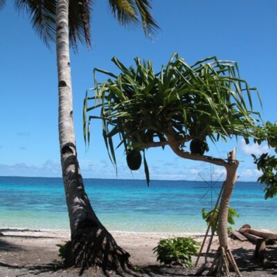 The view from Eneko Island in Majuro lagoon. Photo: Karen Earnshaw