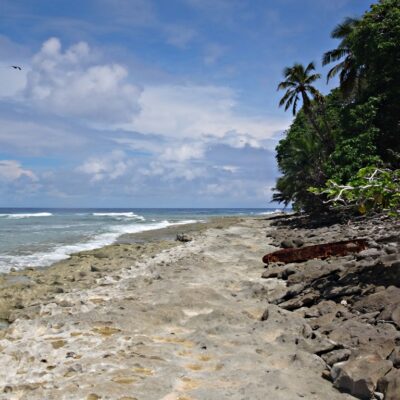 The exposed reef on Jemo Island. Photo: Nicky deBrum.