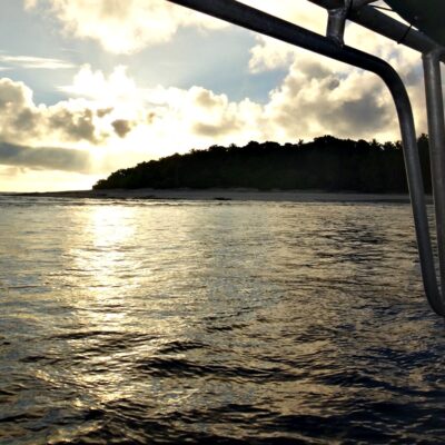 Approaching Jemo Island. Photo: Nicky deBrum.