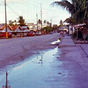Majuro town after a rain shower.
