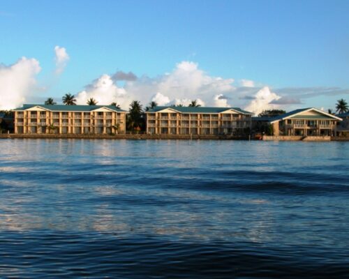 The Marshall Islands Resort in downtown Delap.