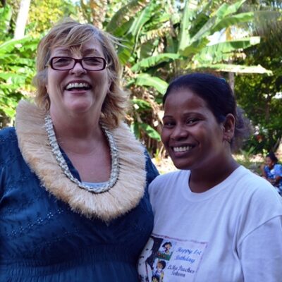 USP Director Dr. Irene Taafaki with Namdrik's Tarben Jake. Photo: USP