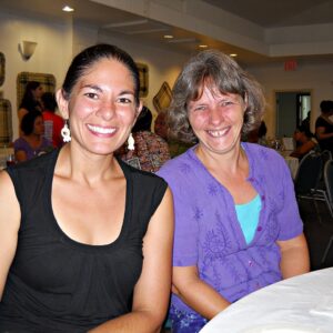 Natalie Nimmer with her friend and colleague Majuro Coop School Jill Pagels.