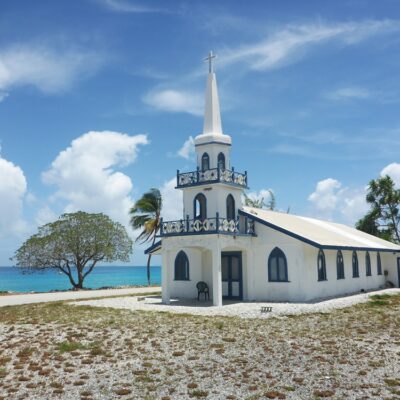 Rongelap church. Photo: Lanny and Ginger of SwiftSure.