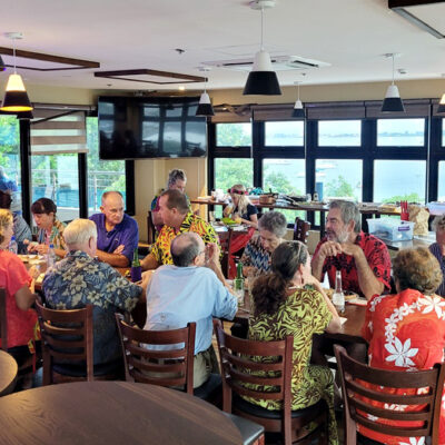 The Mieco Beach Yacht Club members dine at the Majuro Bar and Grill called Toeak.
